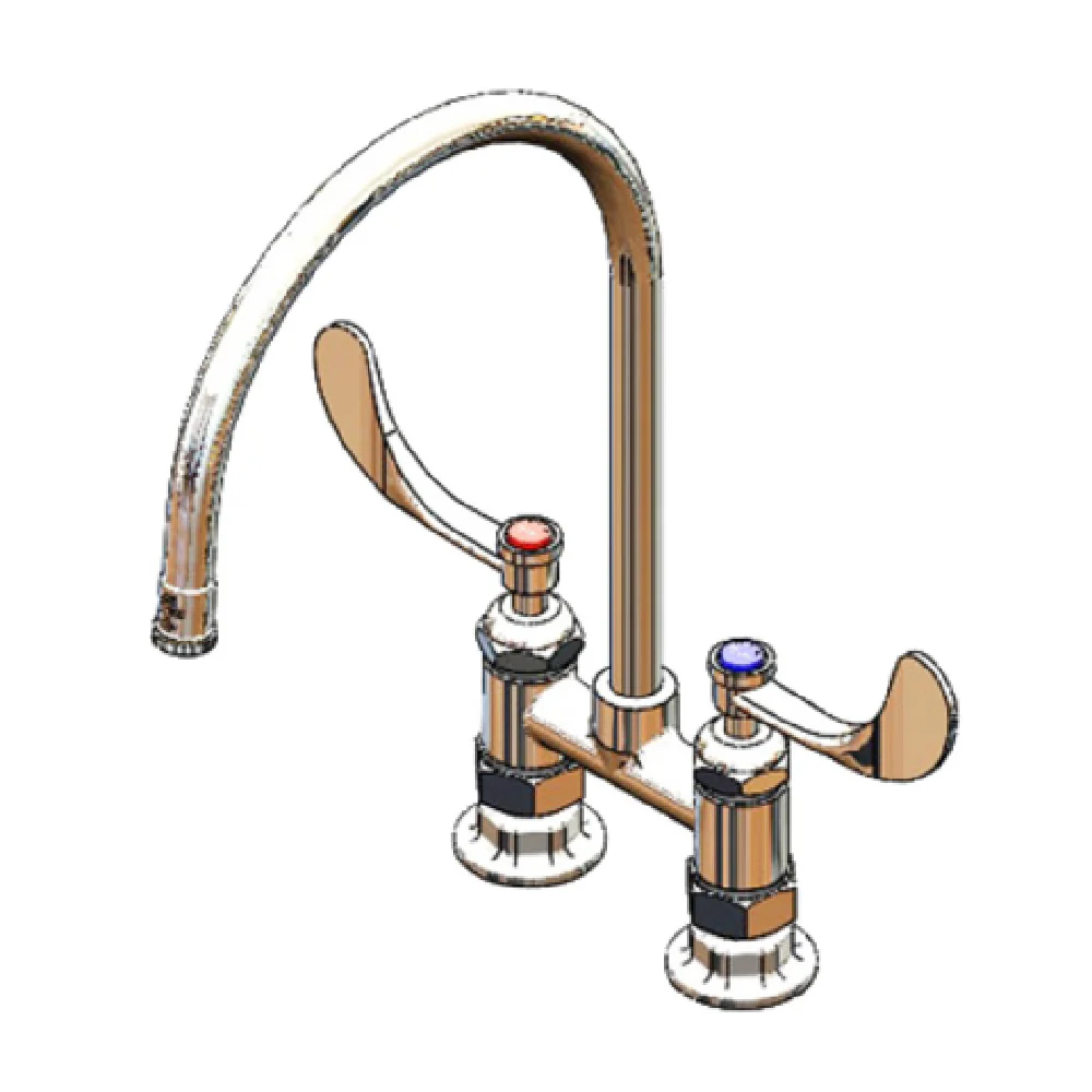 T&S Brass B-0324-CR-129X 4 Inch Surgical Faucet with Ceramas Gooseneck