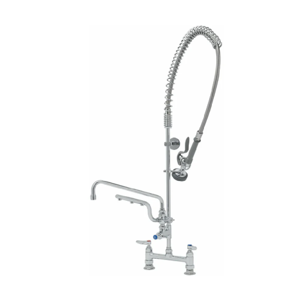T&S Brass B-0123-U12-B 12” Mixing Faucet with Polished Chrome Brass Body