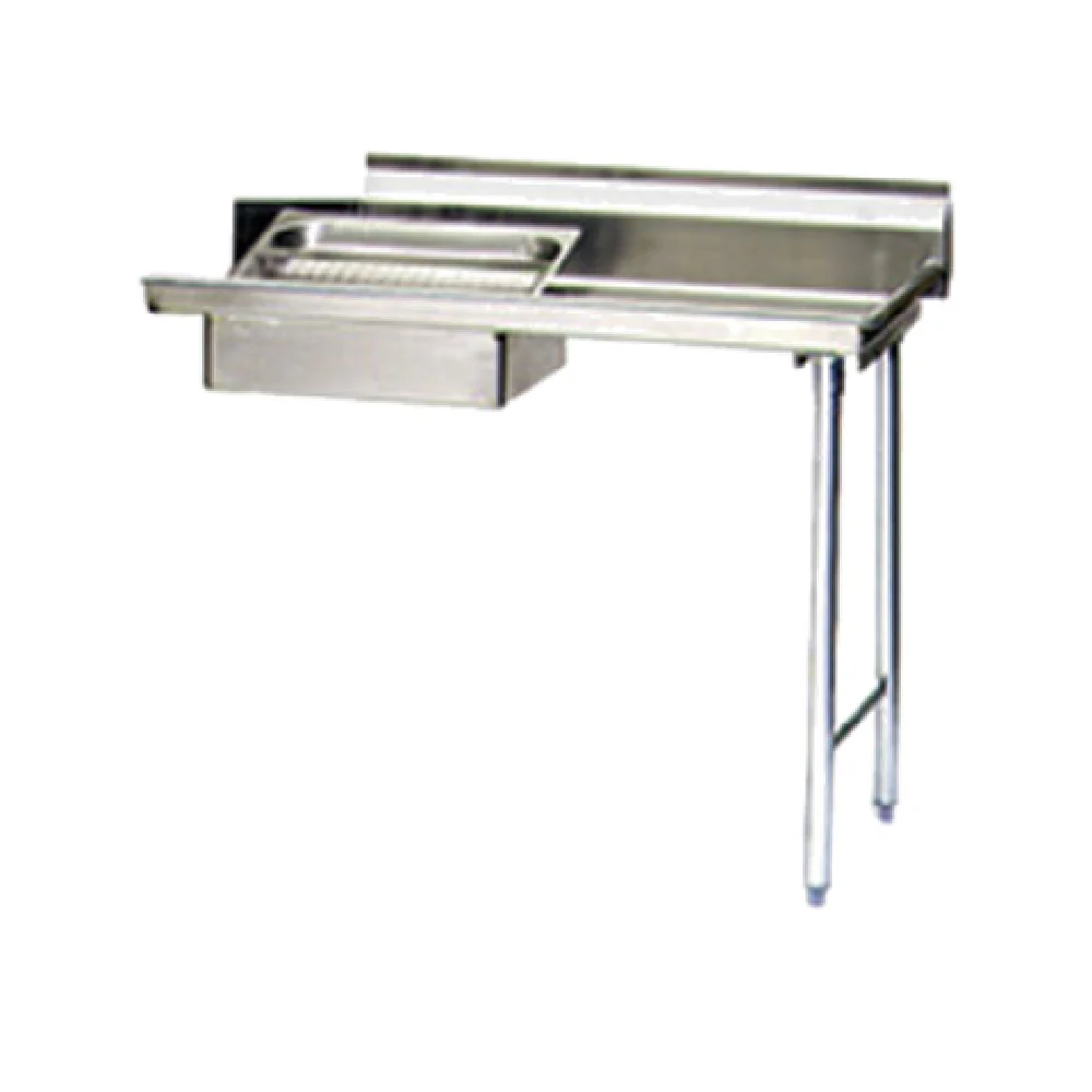 Eagle SDTR-48-16/4 48 Inch Soiled Dishtable with Stainless Steel Top and 8 Inch Splash