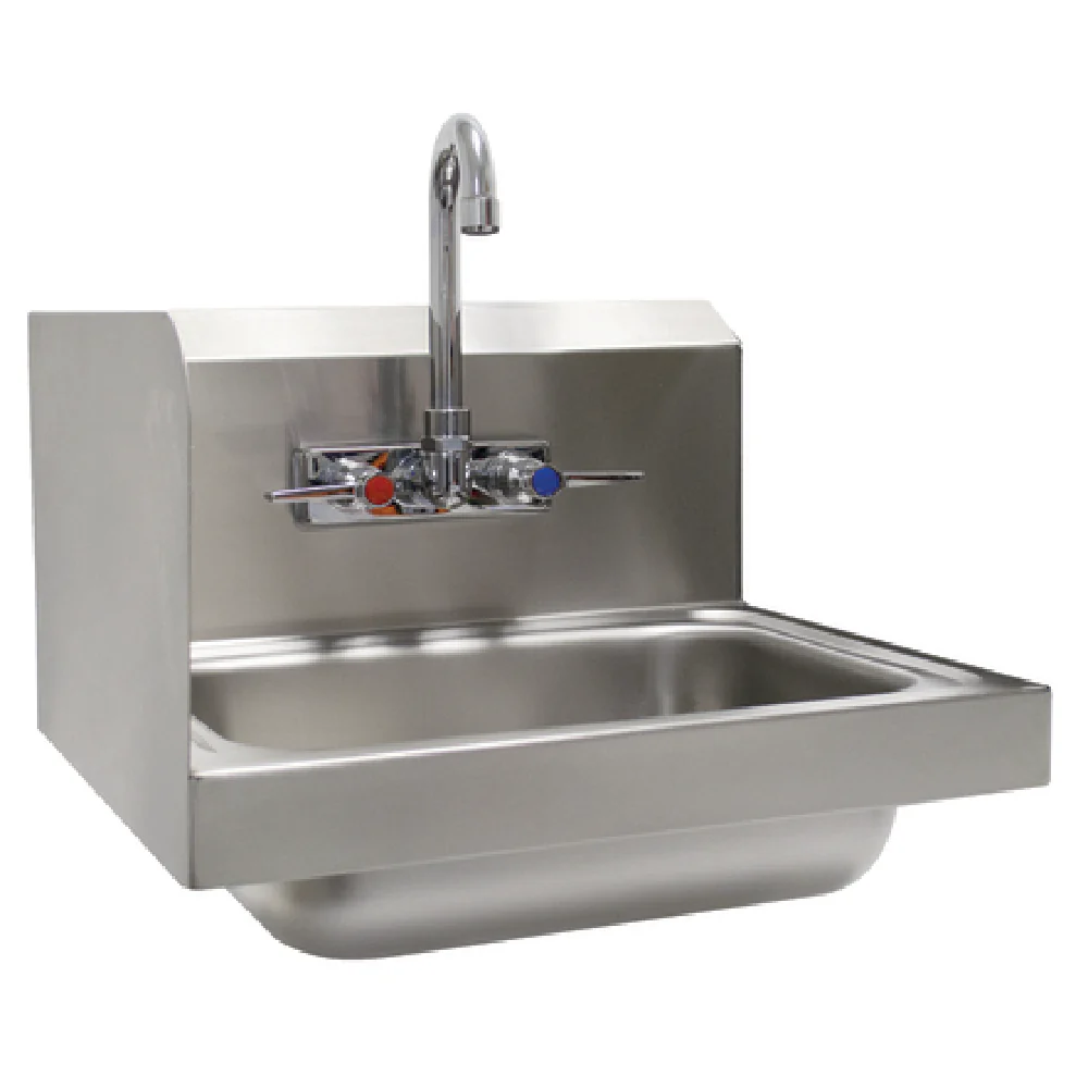Advance Tabco 7-PS-66L 14 Inch Hand Sink Wall Mounted with Heavy Duty Faucet Advance Tabco 7-PS-66L 14 Inch Hand Sink Wall Mounted with Heavy Duty Faucet