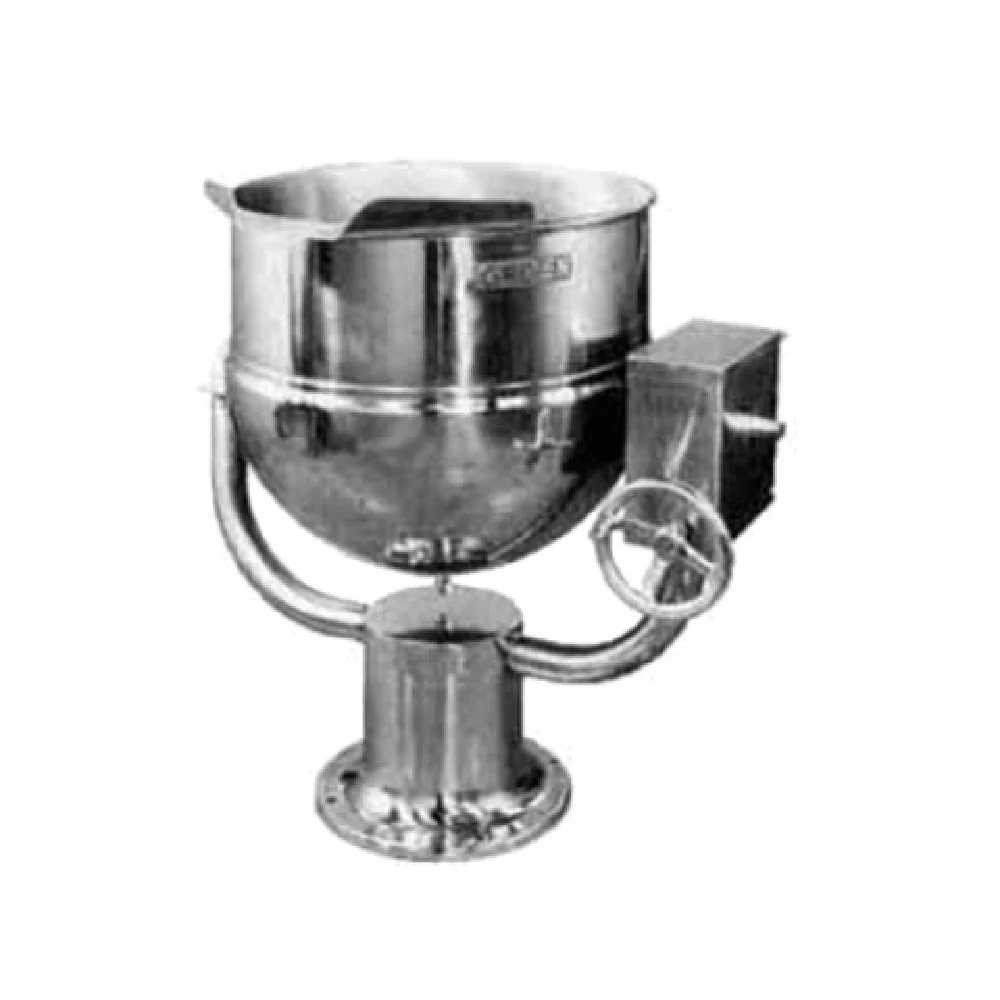 Groen D-40 Tilting Kettle 40 Gallon Direct Steam 316 Stainless Steel with Crank Tilt