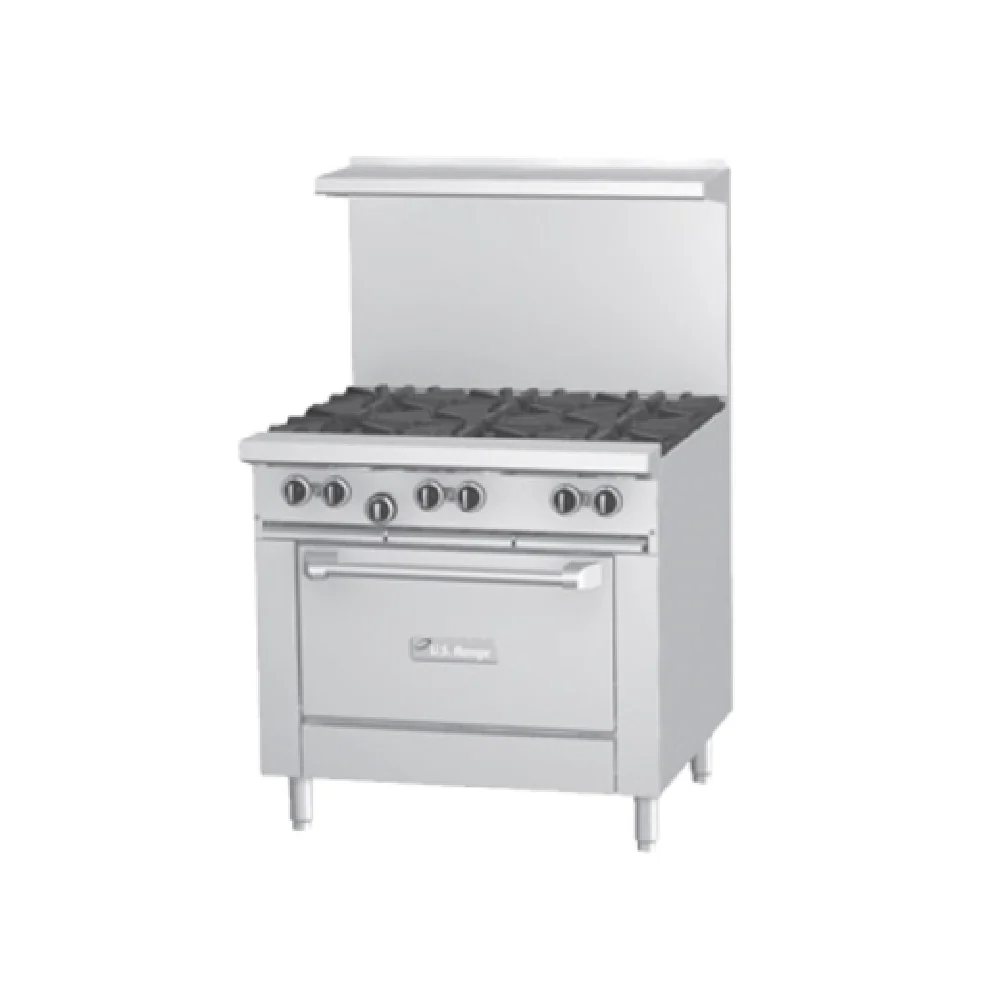 Garland U36-4G12R_LP 36 Inch Standard Gas Restaurant Range with Griddle 4 Burner 128000 BTU