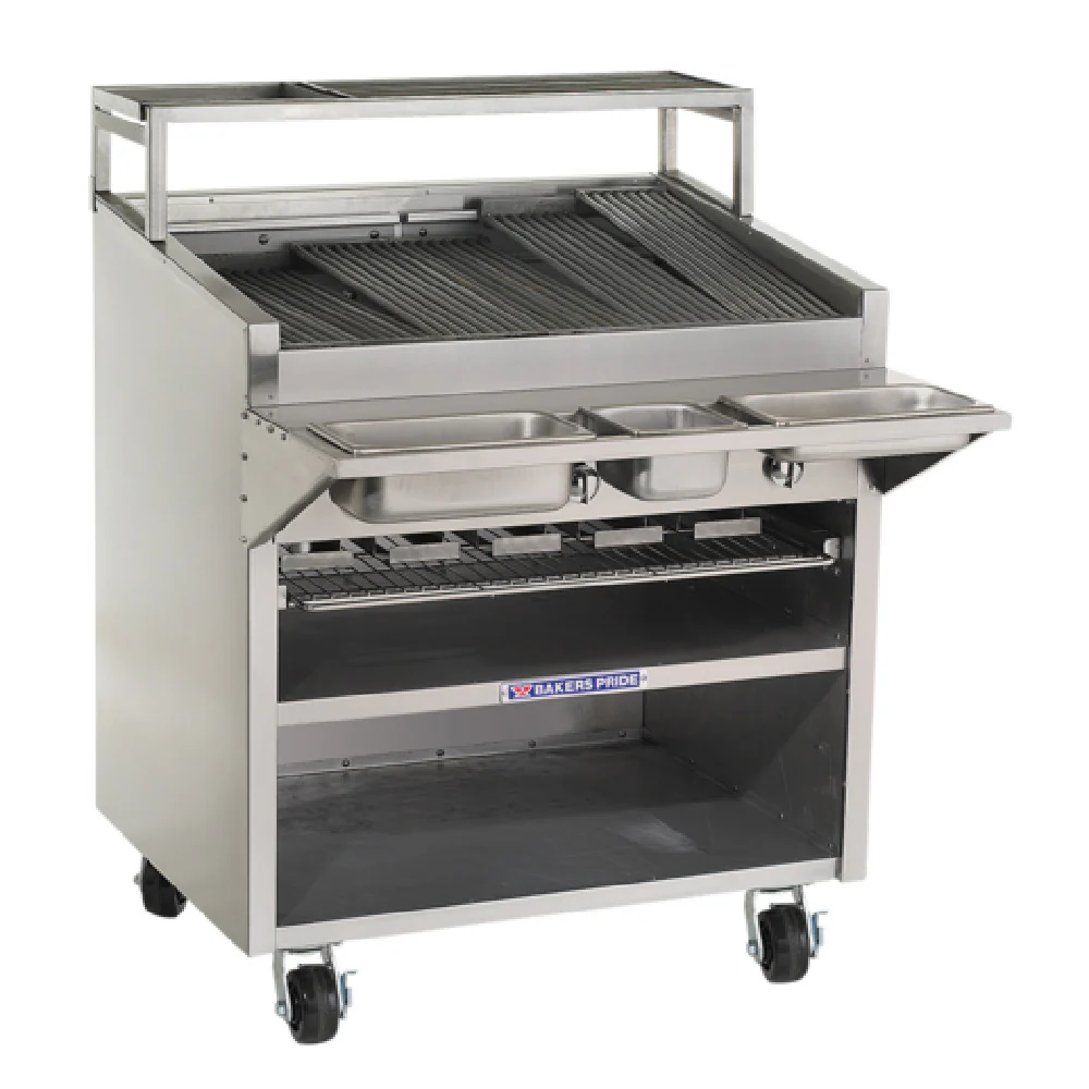 Bakers Pride F-48RS-R_NAT 48 Inch Radiant Charbroiler Gas with Cast Iron Radiants Bakers Pride F-48RS-R_NAT 48 Inch Radiant Charbroiler Gas with Cast Iron Radiants