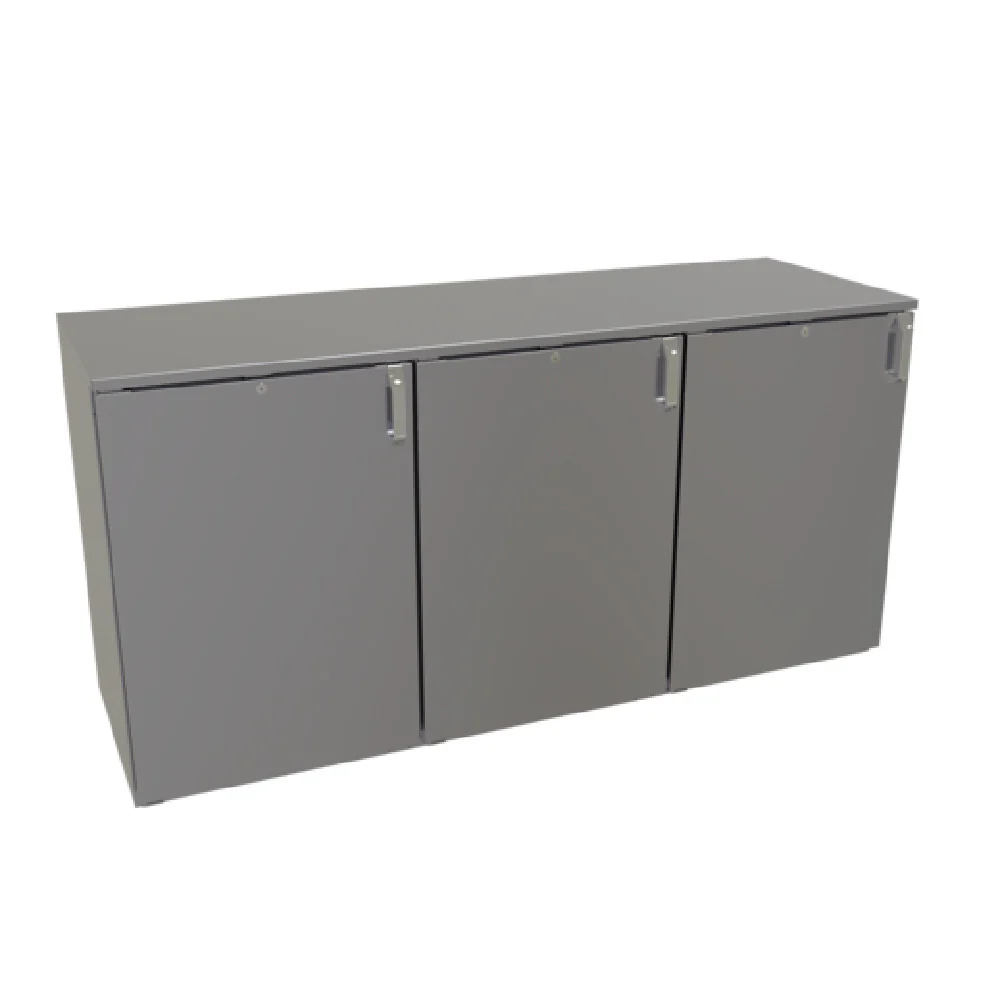 Glastender DS72 72 Inch Back Bar Storage Cabinet Non-Refrigerated Galvanized Steel