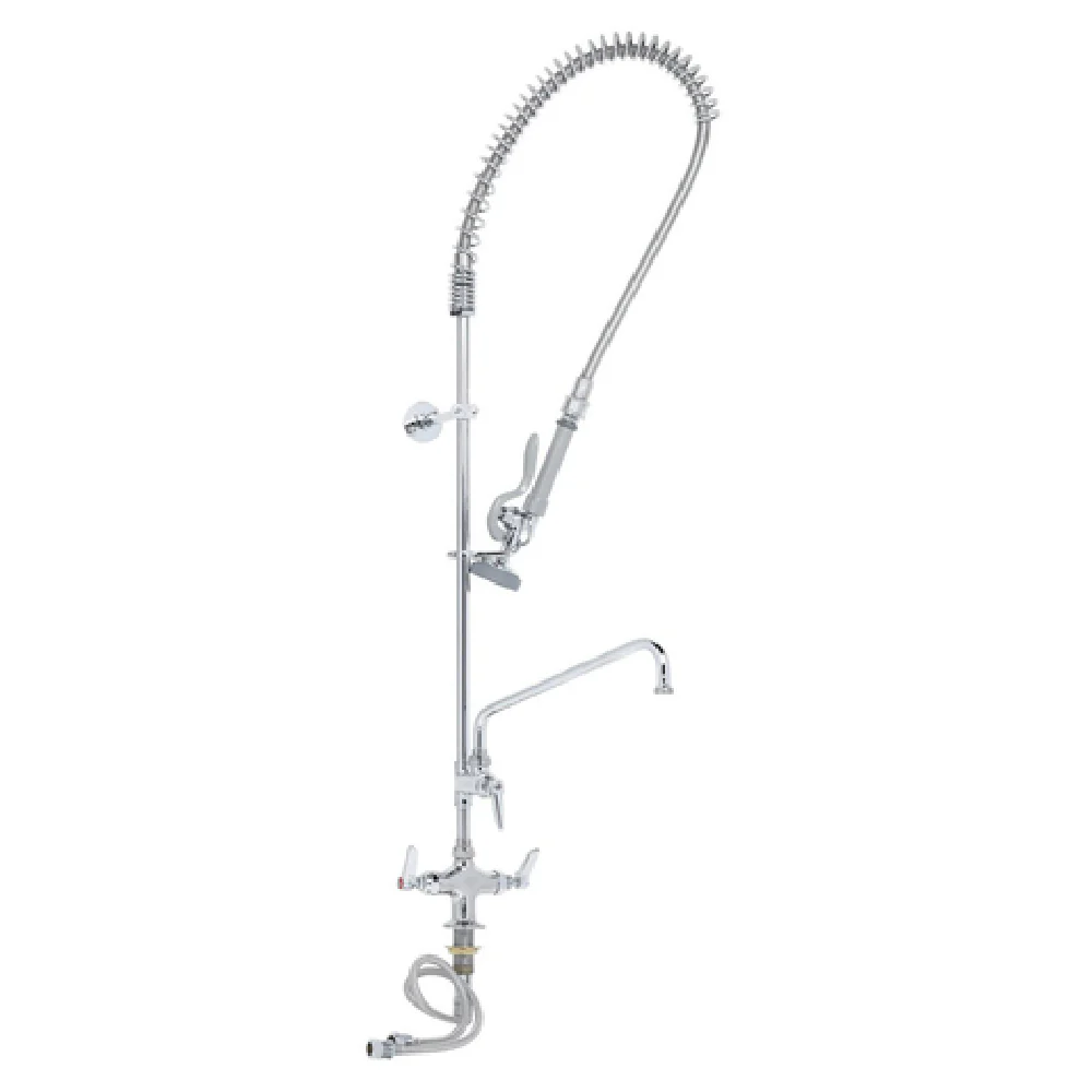 T&S Brass B-0113-ADF10 1.15 GPM Pre-Rinse Unit with Add On Faucet Stainless Steel T&S Brass B-0113-ADF10 1.15 GPM Pre-Rinse Unit with Add On Faucet Stainless Steel