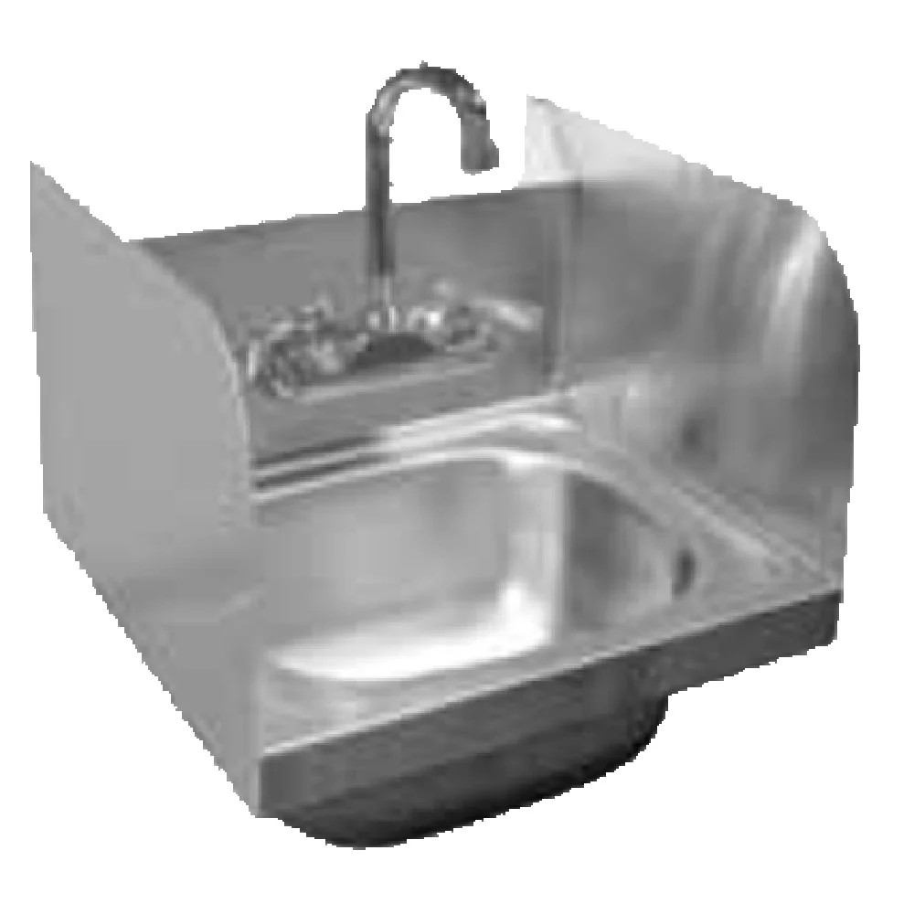 GSW USA HS-2017S 20 Inch Wall Mount Hand Sink with Gooseneck Faucet Stainless Steel