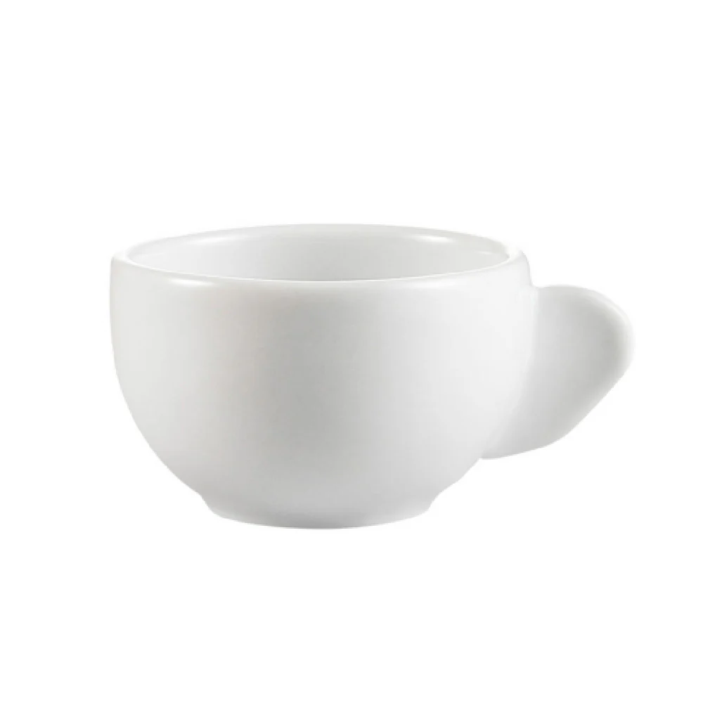 CAC China RCN-37B 3 Oz. Cup with ear handle Porcelain Super White 36 Packs