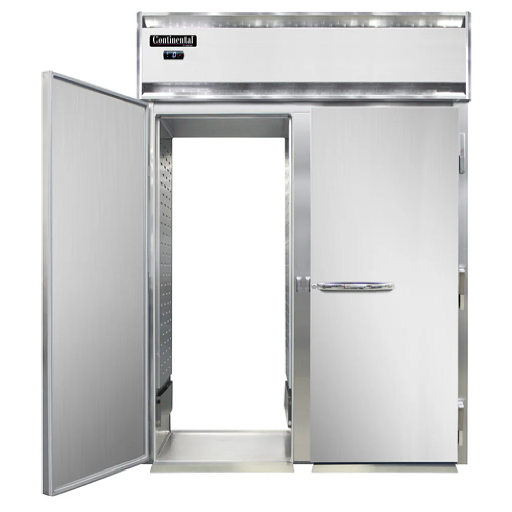 Continental Refrigerator D2FINRT 68 Inch Designer Line Freezer Roll-Thru Two Section Self-Contained Aluminum and Stainless Steel Continental Refrigerator D2FINRT 68 Inch Designer Line Freezer Roll-Thru Two Section Self-Contained Aluminum and Stainless Steel