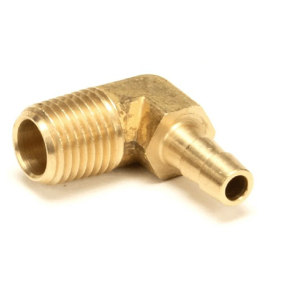 Accutemp AT0P-2628-1 1.1 Inch Brass Elbow Gas Connector with Hose Barb