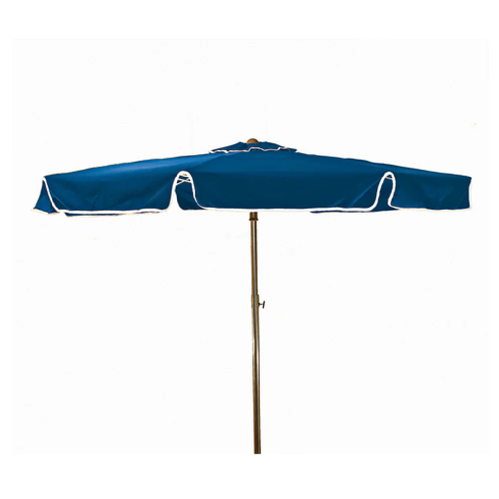 Grosfillex 98129731 6-1/2 Ft Round Beachmaster Umbrella Stainless Steel Pacific Blue