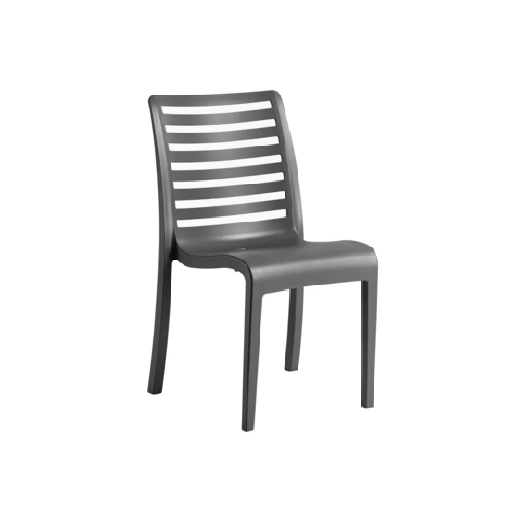 Grosfillex UT944002 21 Inch Astoria Stacking Sidechair Lightweight Charcoal Technopolymer Grosfillex UT944002 21 Inch Astoria Stacking Sidechair Lightweight Charcoal Technopolymer