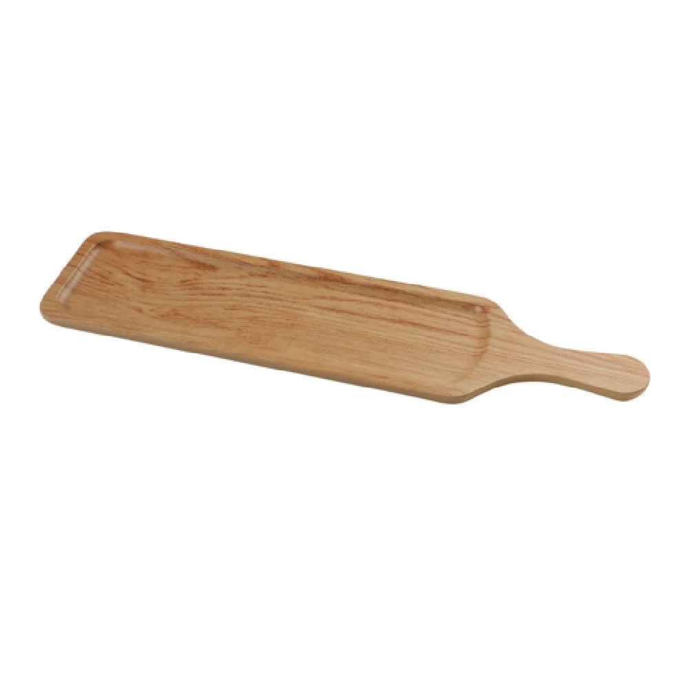 Yanco WD-2423 23 Inch Tray with Handle Melamine Golden Oak Serving Display Yanco WD-2423 23 Inch Tray with Handle Melamine Golden Oak Serving Display