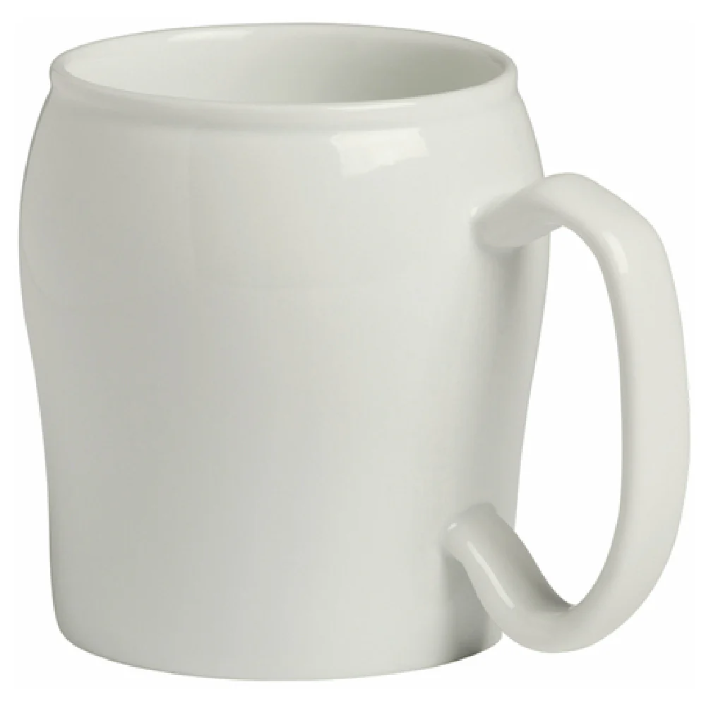 Cambro MDSM8CNL148 8 Oz Ceramic Contoured Mug White with Handle