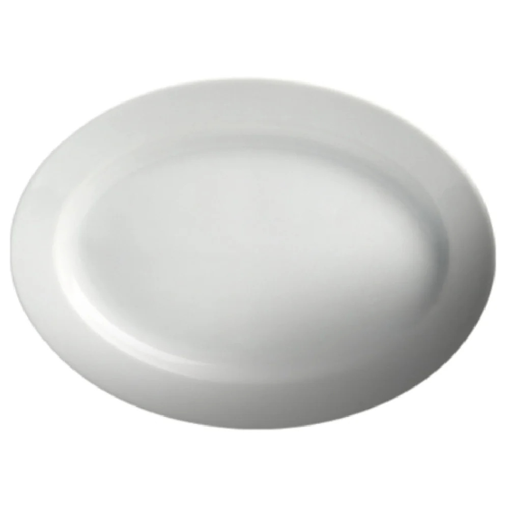Cameo China 610-123 12 Inch Oval Platter Ceramic White Vitrified Glaze