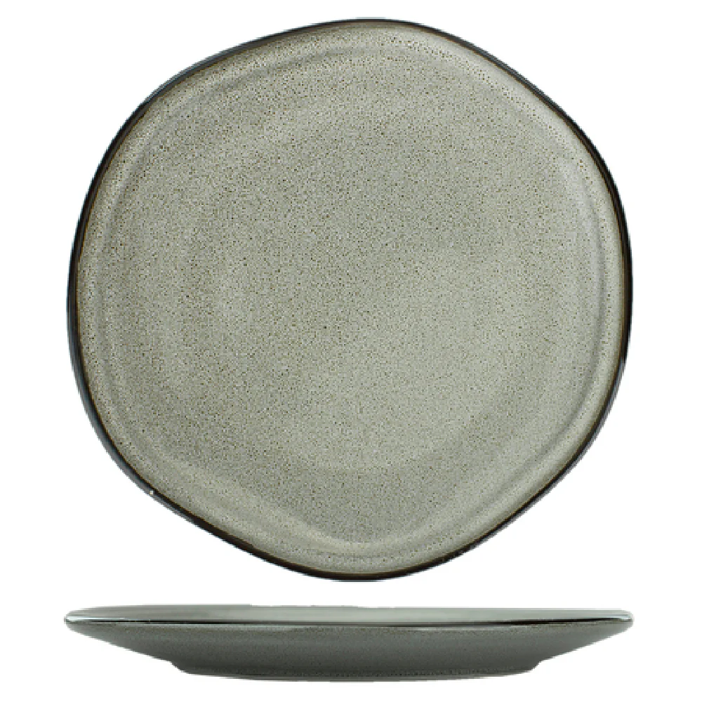 International Tableware LU-5-AS 5-1/2 Inch Diameter Round Plate Lead Free Ceramic with Hand Painted Reactive Glaze Finish