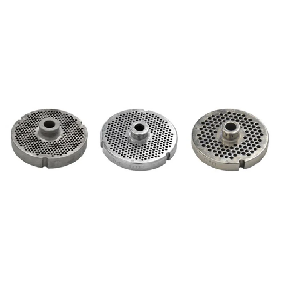 Omcan 39476 3/8 Inch Hub #52 Meat Plate with 3 Notches Stainless Steel