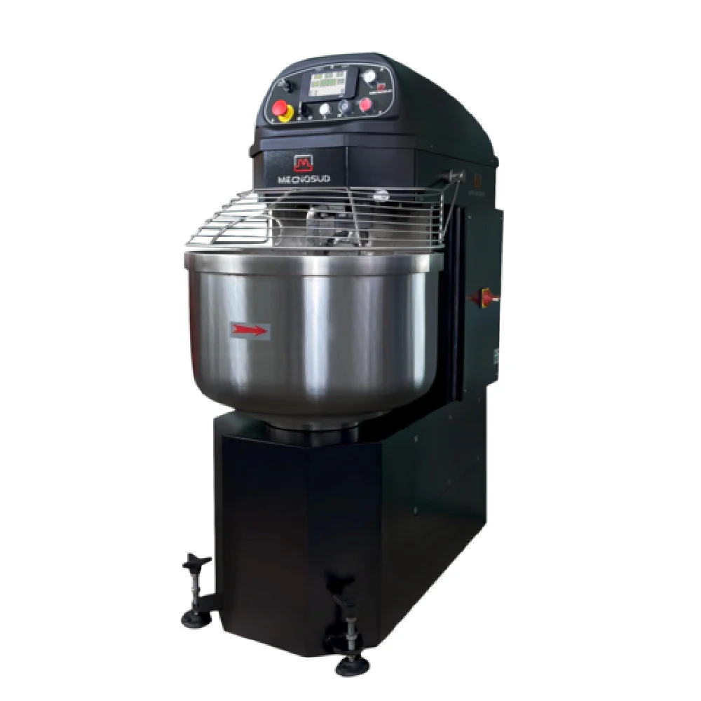 AMPTO SP60HKT-NE 25 Inch Spiral Dough Mixer Electric with Lift Cage Stainless Steel AMPTO SP60HKT-NE 25 Inch Spiral Dough Mixer Electric with Lift Cage Stainless Steel