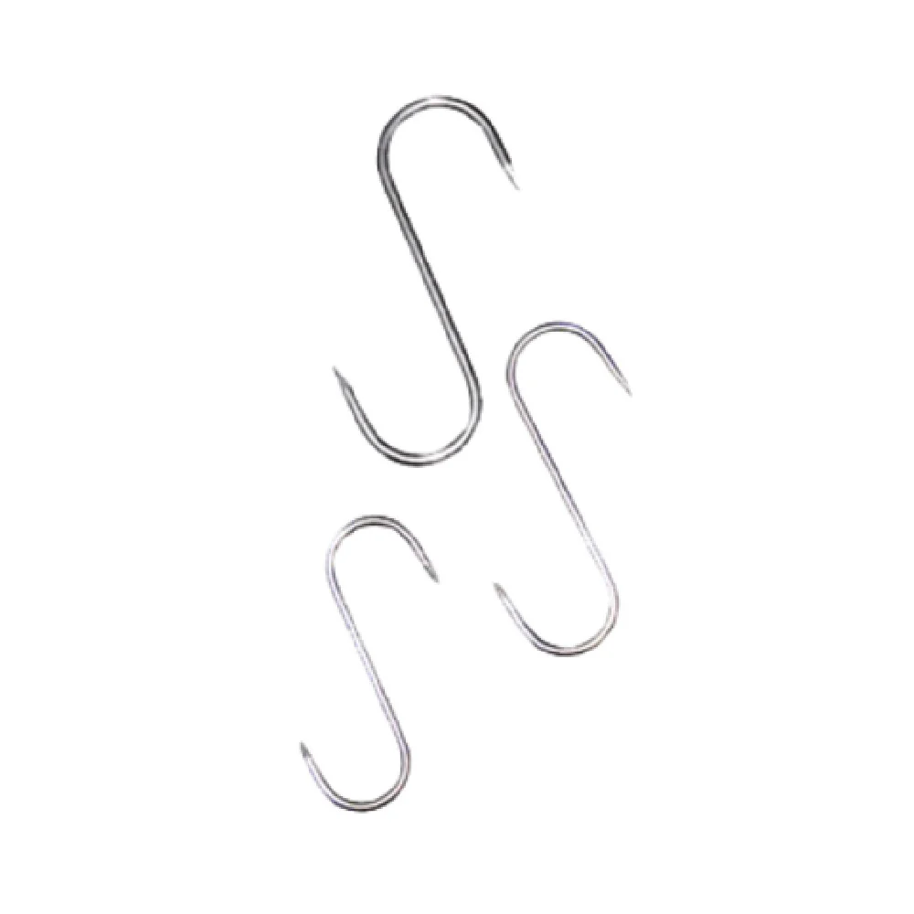 Omcan 10501 9mm Stainless Steel S Hook 7-3/4 Inch for Meat Handling Omcan 10501 9mm Stainless Steel S Hook 7-3/4 Inch for Meat Handling