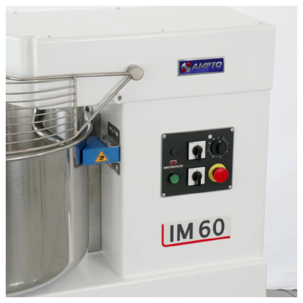 AMPTO IM60DUS 40 Inch Spiral Dough Mixer 85 Lb Flour Capacity with Lift Cage AMPTO IM60DUS 40 Inch Spiral Dough Mixer 85 Lb Flour Capacity with Lift Cage