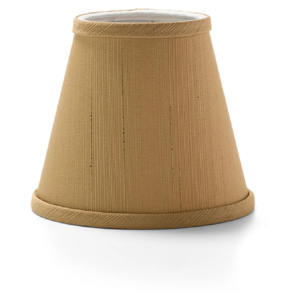 Hollowick 395SS 5-1/8 Inch Diameter Candlestick Shade Fabric Sandstone with Candle Lamp Shade