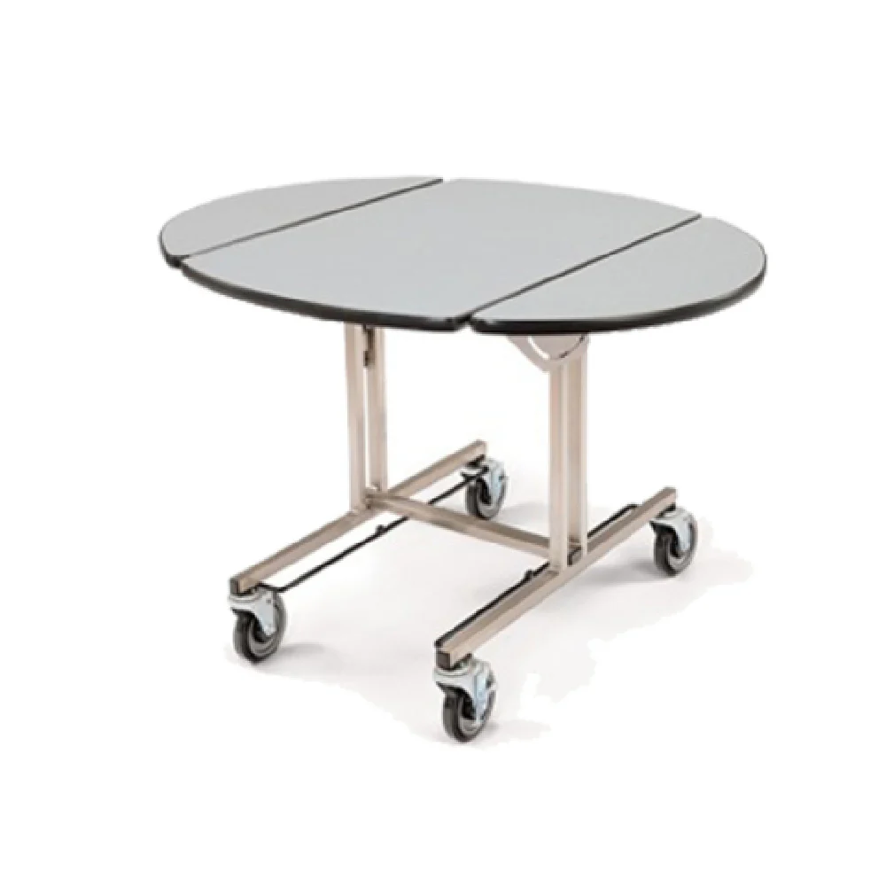 Forbes Industries 4960 36 Inch Room Service Table Tilt-up Oval Top Stainless Steel and Stone Matrix