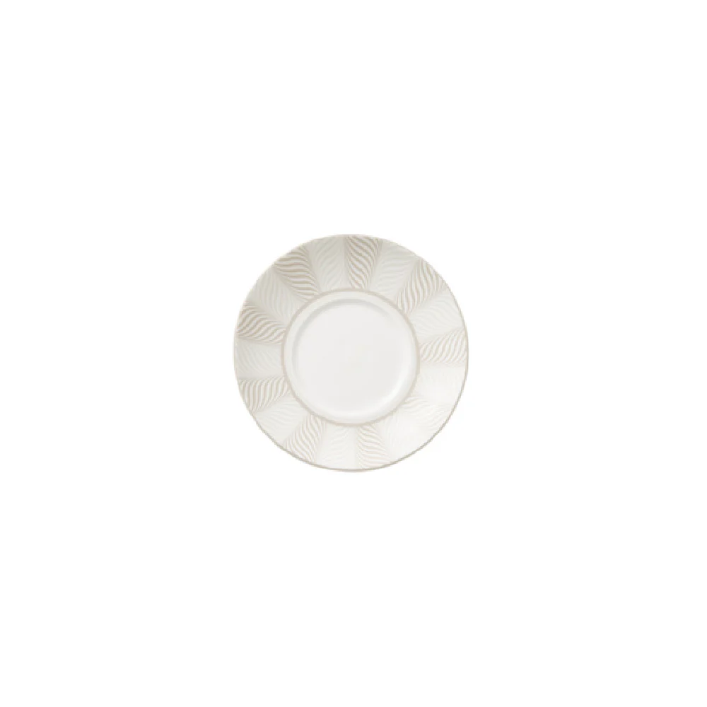 Steelite 82122AND0152 4.75 Inch Saucer Bone China Taupe with Bakewell Design