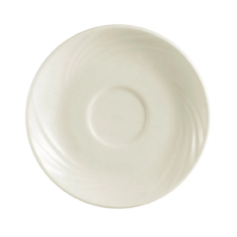 CAC China GAD-36 5-1/4 Inch Diameter Round Saucer Porcelain Embossed