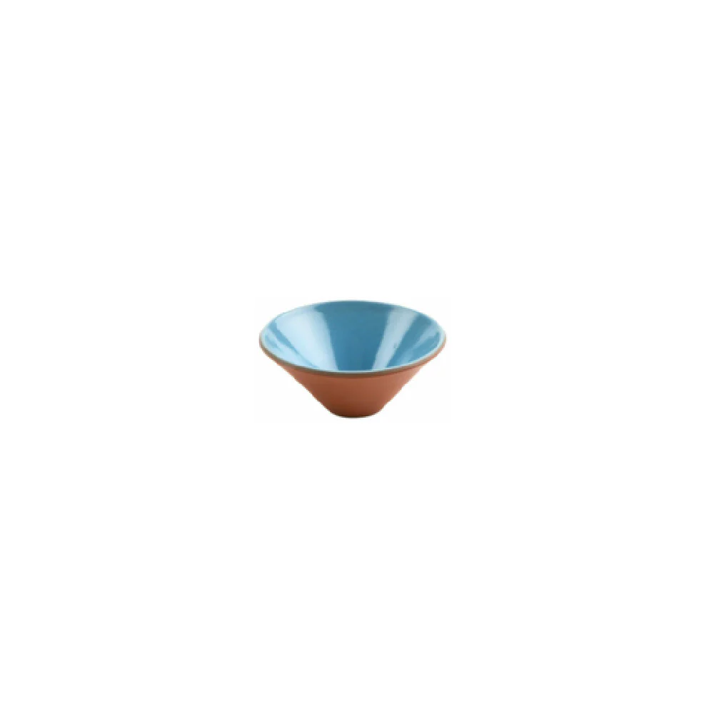 GET Enterprises SH.AZC-1110BLU 9.45 Inch Blue Terracotta Bowl with Stone Heart GET Enterprises SH.AZC-1110BLU 9.45 Inch Blue Terracotta Bowl with Stone Heart