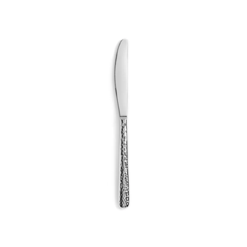 Revol 656633 8-1/4 Inch Dessert Knife Hammered Finish 18/10 Stainless Steel