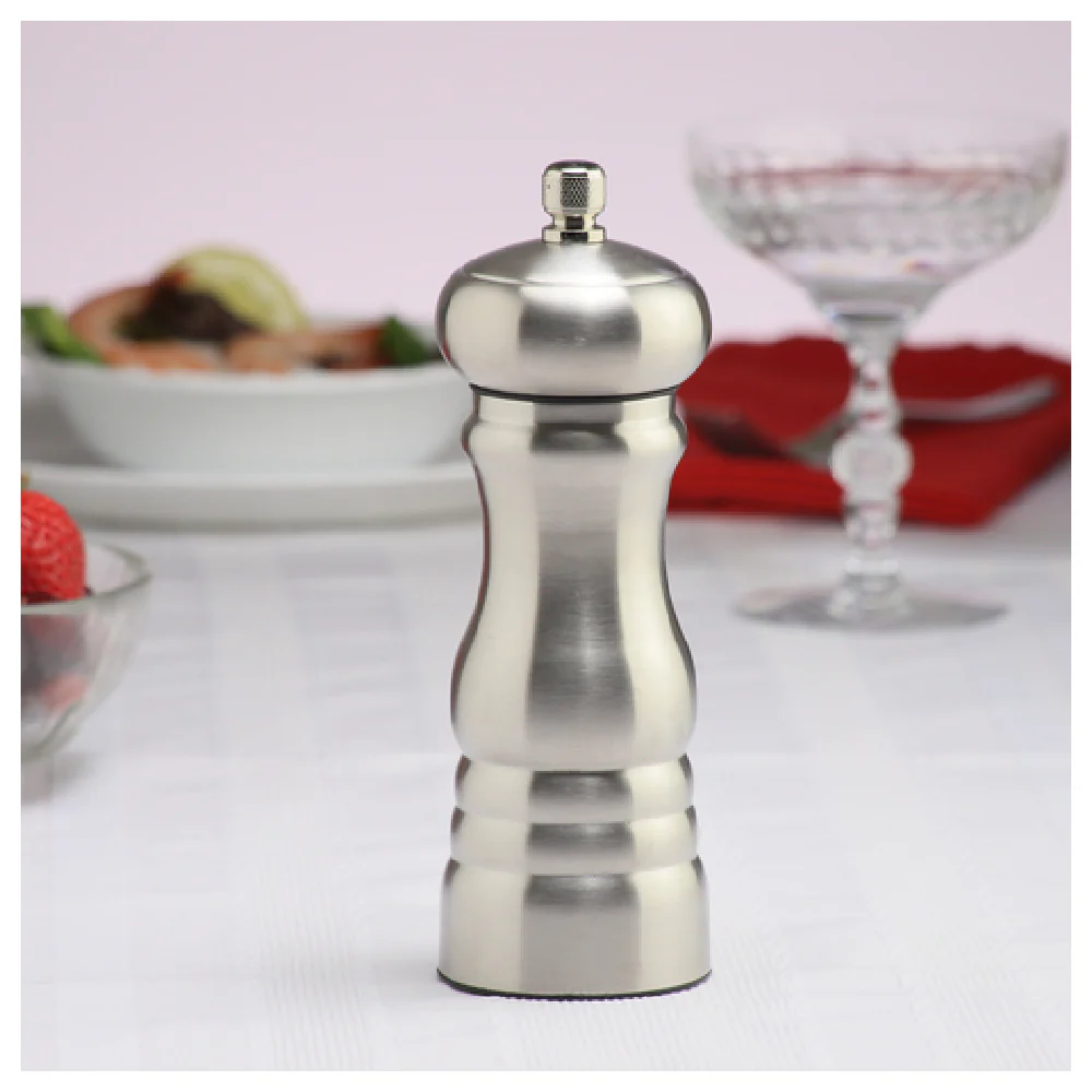 Chef Specialties 6451 Stainless Steel Pepper Mill with Adjustable Grinder Chef Specialties 6451 Stainless Steel Pepper Mill with Adjustable Grinder