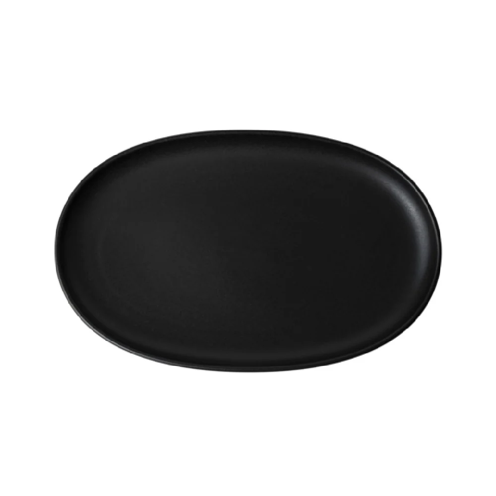 Steelite 6413MY034 11.5 Inch Porcelain Oval Plate Wabi Sabi Slate