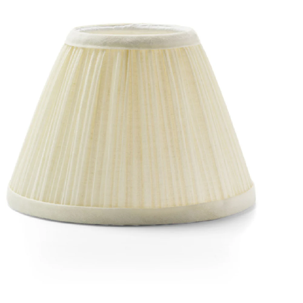 Hollowick 296I 6 Inch Pleated Candle Lamp Shade Fire Retardant Fabric Ivory