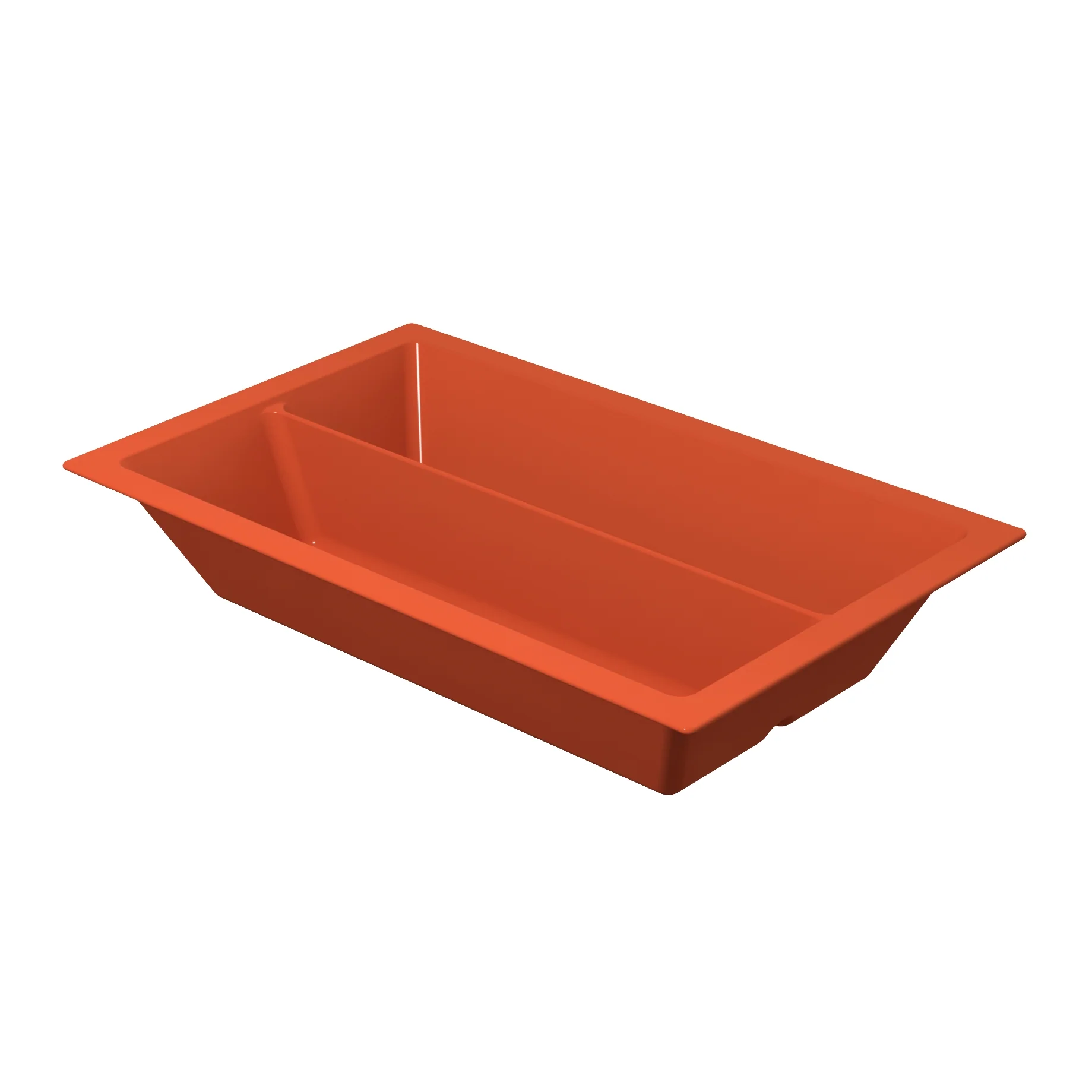 Tablecraft CW4050SNX 21 Inch Cold Holding Food Pan Cast Aluminum Sunset Orange