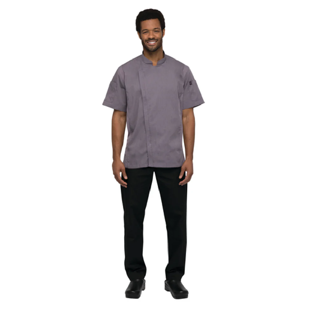 Chef Works BCSZ009-PUR-S Small Unisex Chef's Coat Purple Cool Vent with Zipper Chef Works BCSZ009-PUR-S Small Unisex Chef's Coat Purple Cool Vent with Zipper