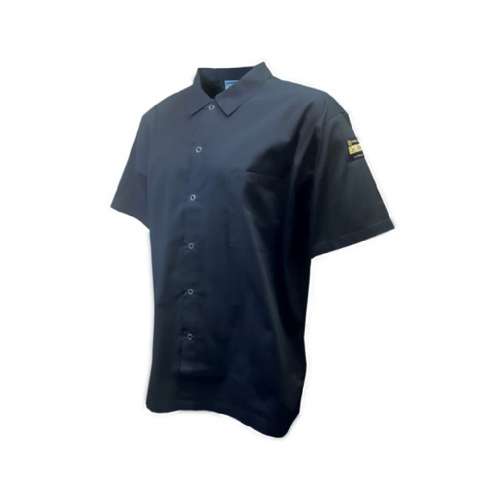 Thunder Group CJ810BK2XL Cook's Shirt 2x-large Short Sleeve Black Poly/Cotton Thunder Group CJ810BK2XL Cook's Shirt 2x-large Short Sleeve Black Poly/Cotton