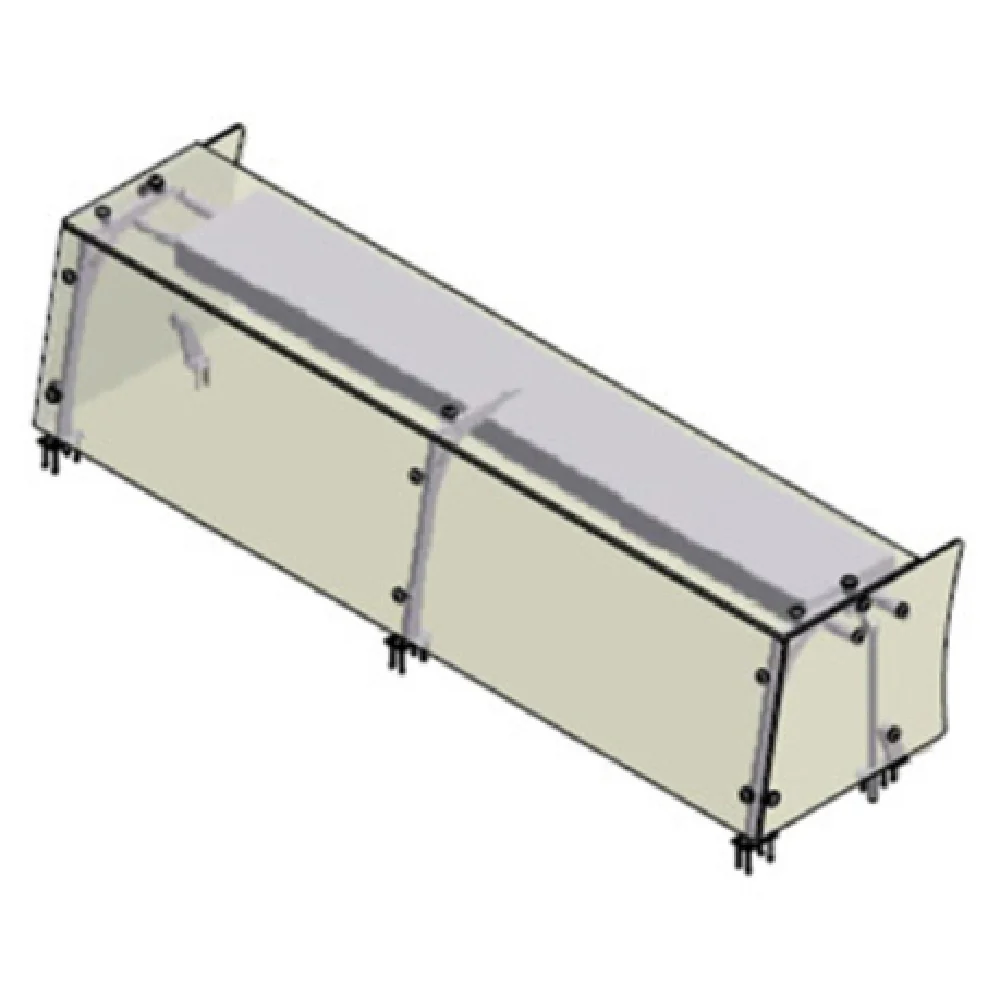 Atlas Metal VGG6-EP3-HTLT-4 62-3/4 Inch Gardian Sneeze Guard with Top Shelf Atlas Metal VGG6-EP3-HTLT-4 62-3/4 Inch Gardian Sneeze Guard with Top Shelf