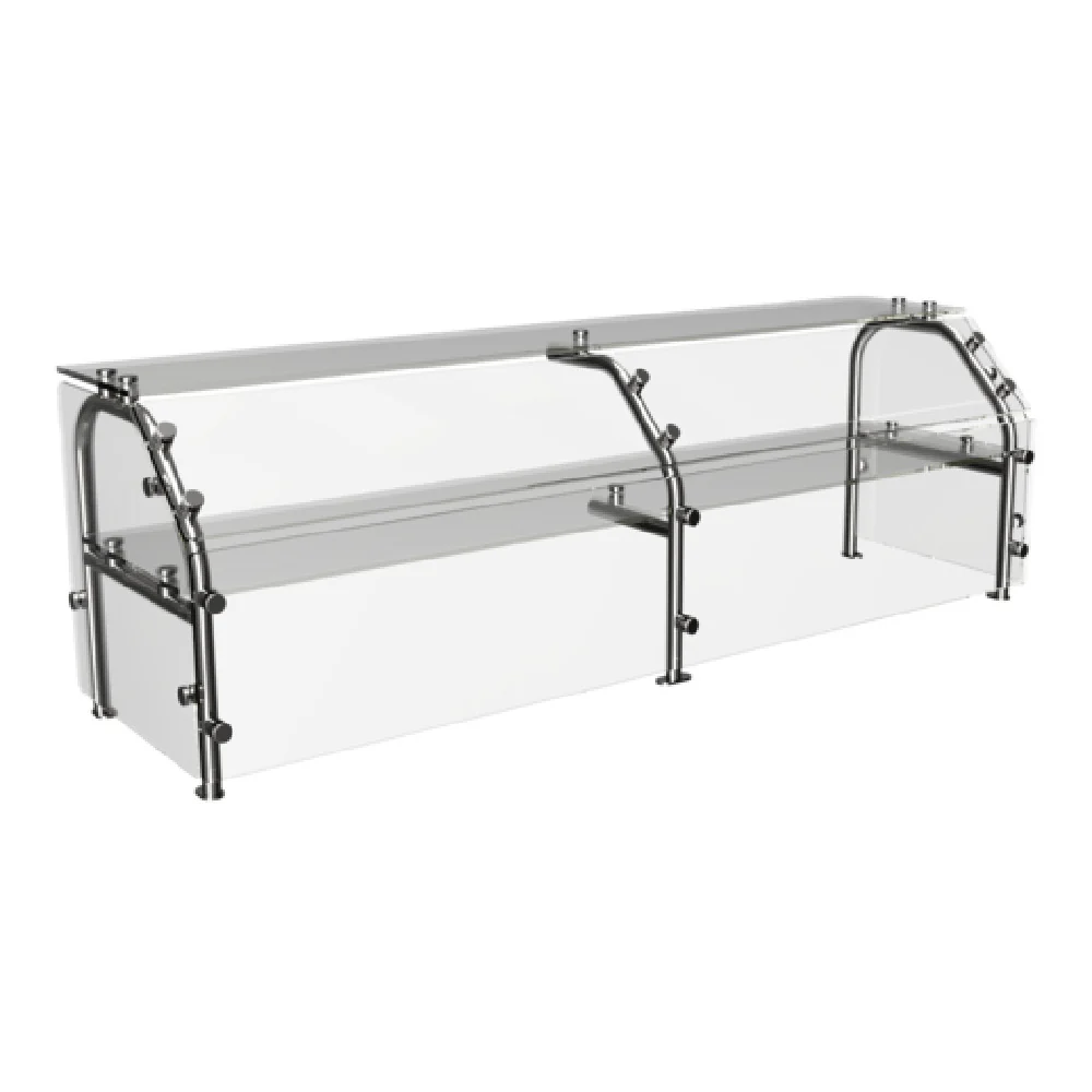 Atlas Metal CSG-4B 63 Inch Sneeze Guard Stationary Stainless Steel Glass and Tempered Atlas Metal CSG-4B 63 Inch Sneeze Guard Stationary Stainless Steel Glass and Tempered