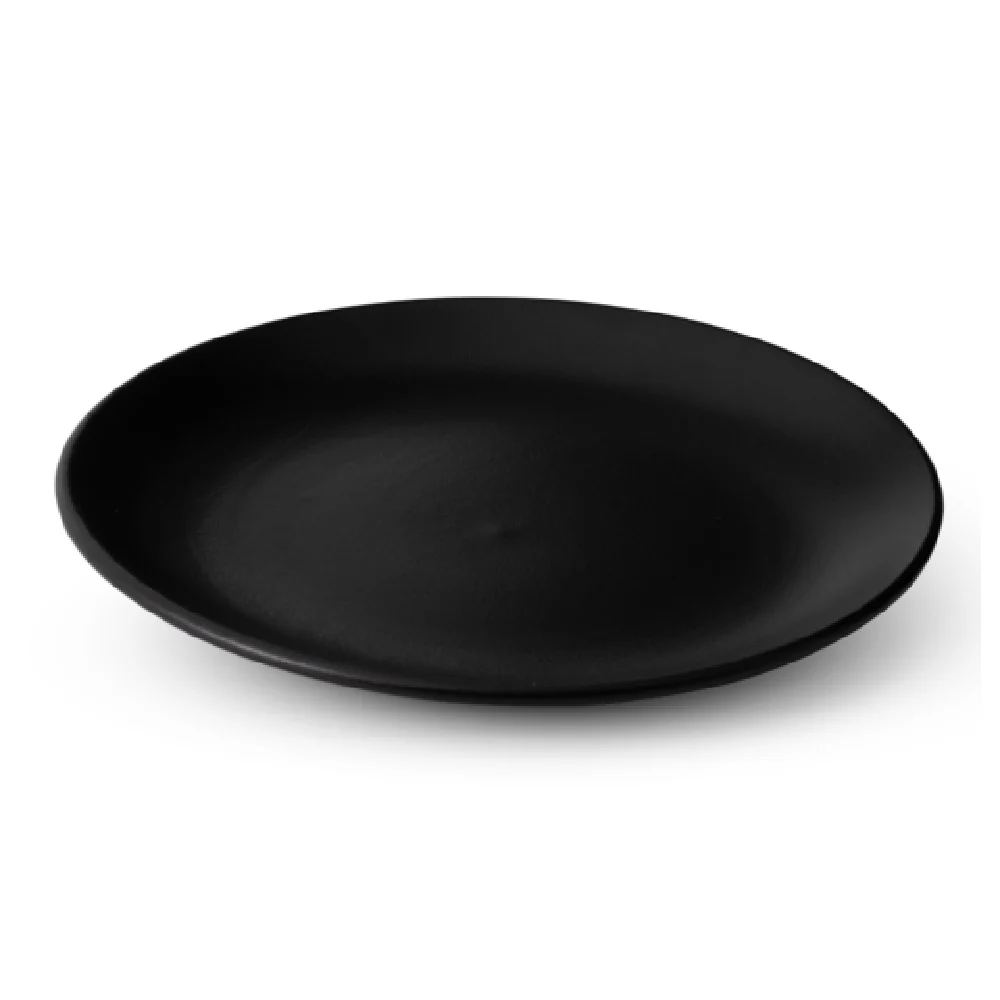 Bon Chef 2700022P 8 Inch Tavola Coupe Plate Round Matte Black Porcelain