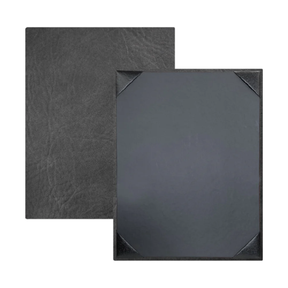 Risch HAR-1V 8.5X11 Menu Cover Antibacterial Faux-leather Single Black - 25 Packs Risch HAR-1V 8.5X11 Menu Cover Antibacterial Faux-leather Single Black - 25 Packs