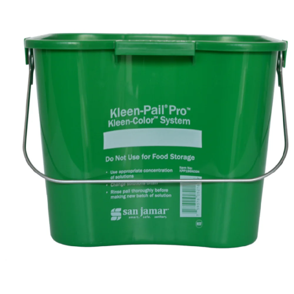 Carlisle KPP196KCGN 6 Quarts Bucket San Jamar Kleen-Pail Pro Kleen Green Plastic