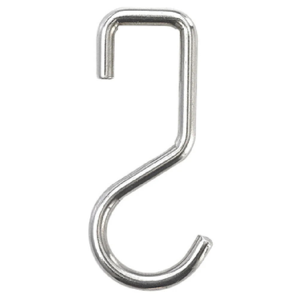 Mercer Culinary M30742 S Hook U-shaped Top Fits Two-bar Magnetic Bars Stainless Steel Set of 6