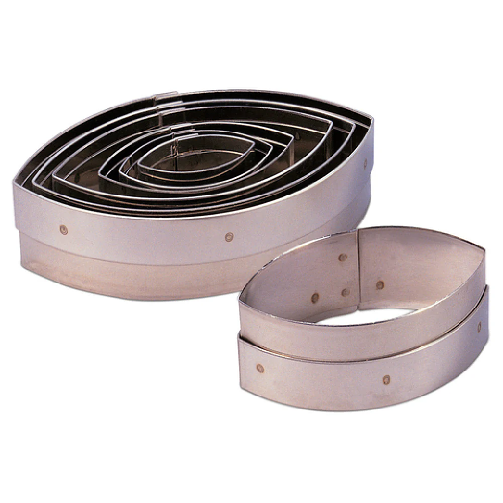 JB Prince T225 B Dough/Cookie Cutter Set 1-16/25 L to 5-1/4 L Stainless Steel JB Prince T225 B Dough/Cookie Cutter Set 1-16/25 L to 5-1/4 L Stainless Steel