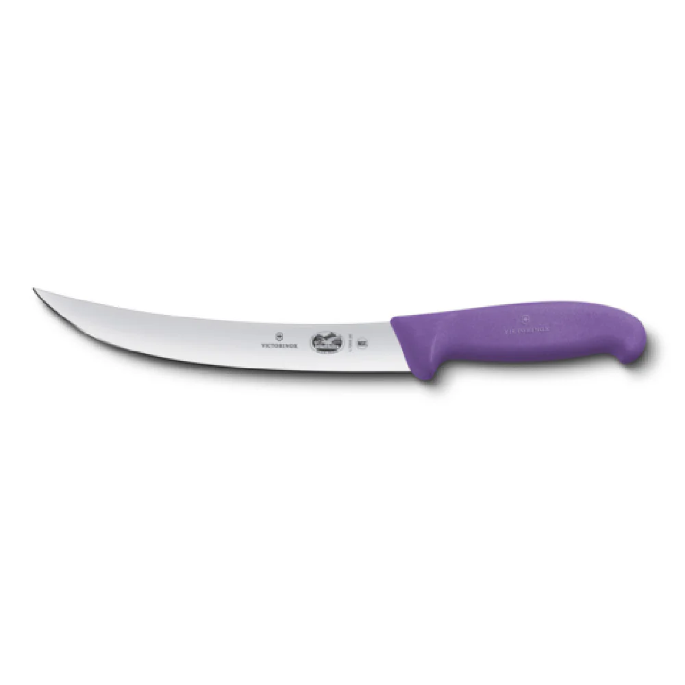 Victorinox 5.7205.20 8 Inch Curved Blade Breaking Knife Stainless Steel Purple Handle Victorinox 5.7205.20 8 Inch Curved Blade Breaking Knife Stainless Steel Purple Handle