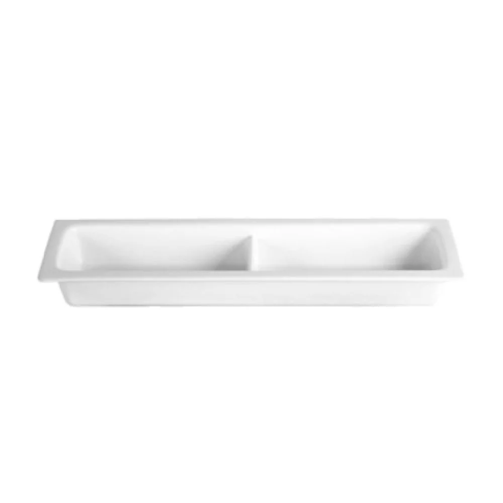 GET Enterprises IH2/41WG 20-7/10 Inch 3 Quart Food Pan Aluminum with Divider Willow Green GET Enterprises IH2/41WG 20-7/10 Inch 3 Quart Food Pan Aluminum with Divider Willow Green