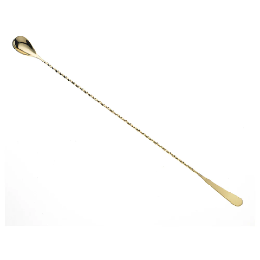 Mercer Culinary M37011GD 17-1/8 Inch Bar Spoon Machined End Stainless Steel Gold Plated Mercer Culinary M37011GD 17-1/8 Inch Bar Spoon Machined End Stainless Steel Gold Plated