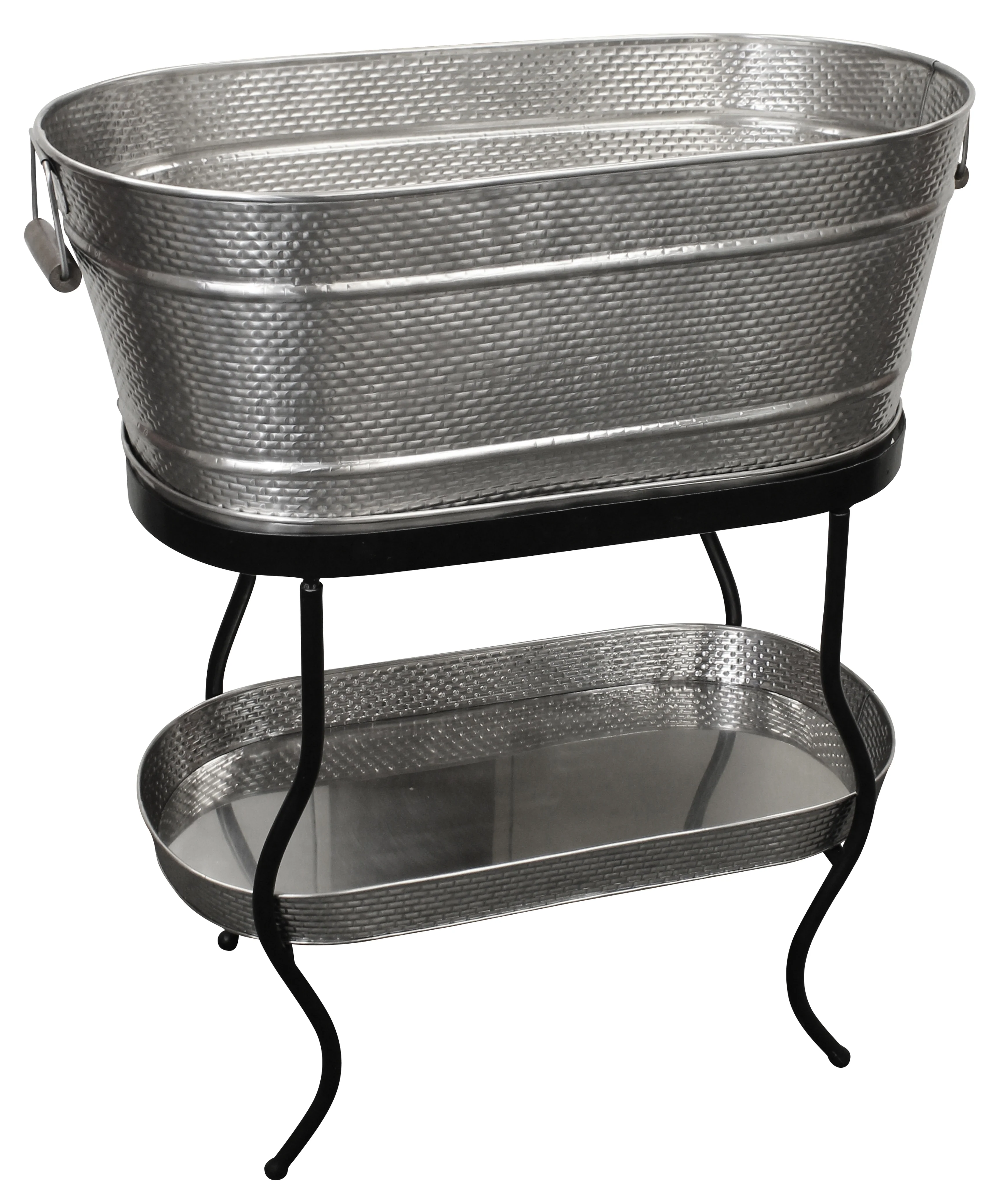 Tablecraft GTSS2313N 15 Inch Stainless Steel Beverage Tub Set with Trays Tablecraft GTSS2313N 15 Inch Stainless Steel Beverage Tub Set with Trays