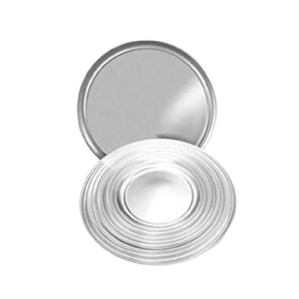 Thunder Group ALPTWR009 9 Inch Solid Aluminum Pizza Tray with Wide Rim