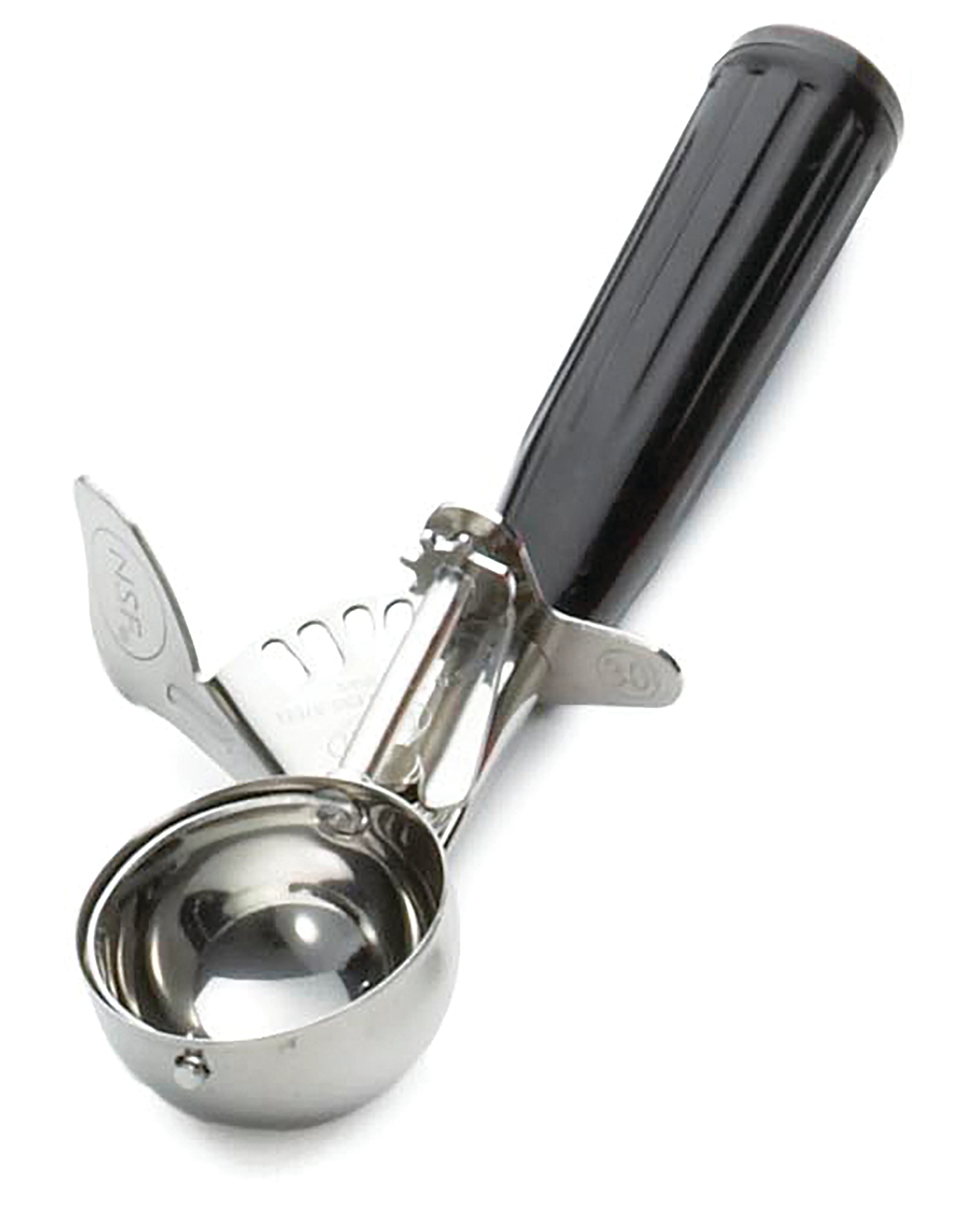 Tablecraft 2130 3.25 Inch Cash and Carry Disher 1-1/4 Oz Stainless Steel Black Handle