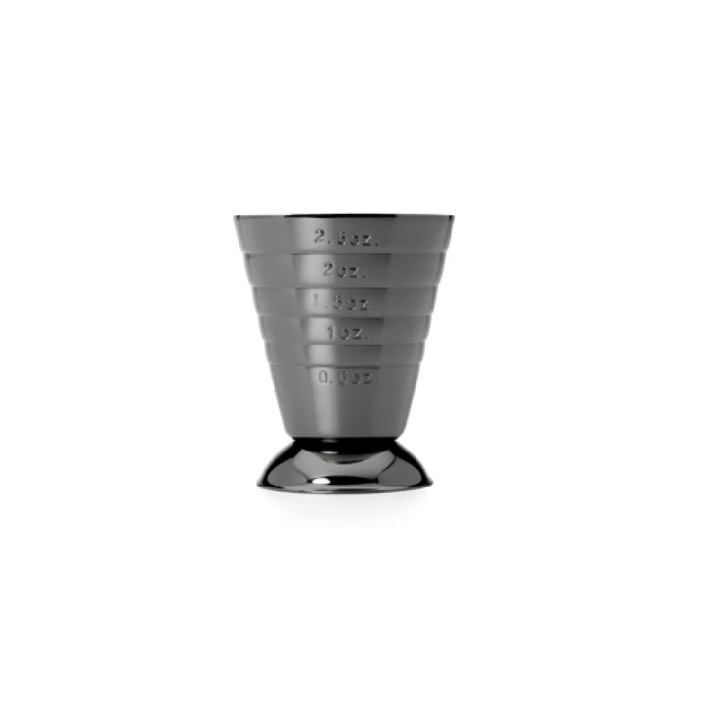 Mercer Culinary M37069BK 2.5 Oz Bar Measuring Cup Stainless Steel Gun Metal Black Finish