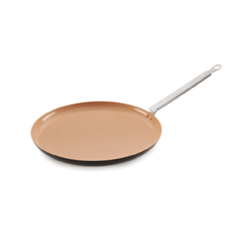 Matfer 666228 11 Inch Non-stick Crepe Pan Riveted Stainless Steel Handle Lacquered Aluminum